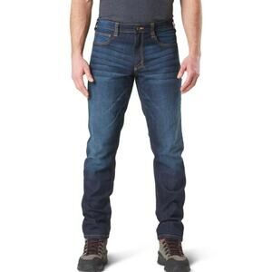 5.11 Tactical Men's Defender Flex Slim Jeans Size 28 x 30 Blue Dark Wash 28Wx30L